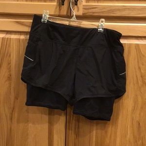 Athleta Layer Shorts Black S